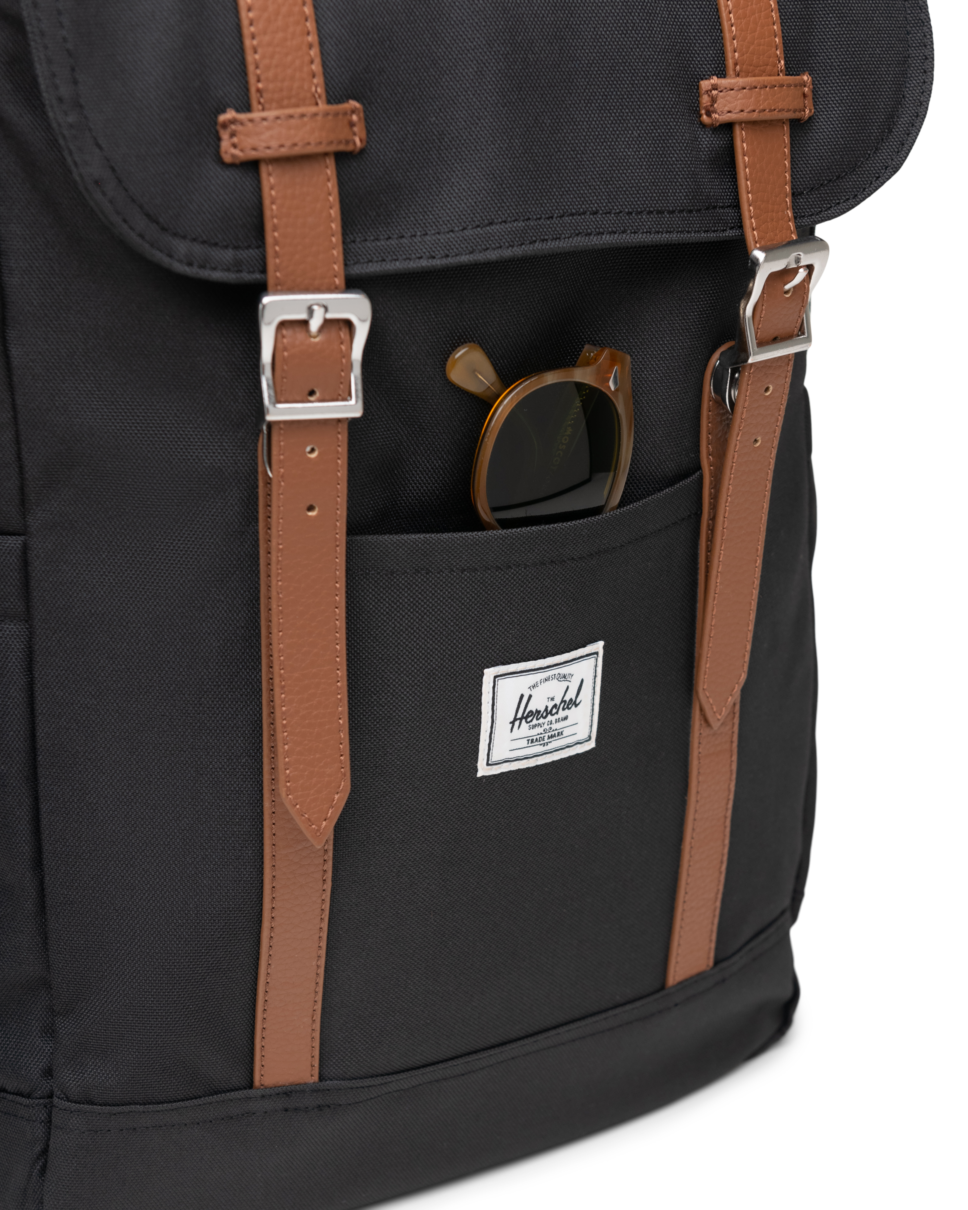 Herschel Retreat Backpack size comparison chart detailing dimensions for Everyday, Small, and Mini sizes.