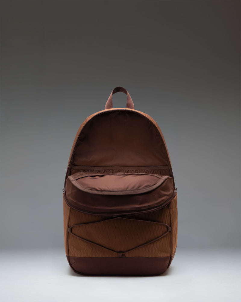 Herschel Kingston Backpack in Soft Silt Diamond and Chicory Coffee brown.