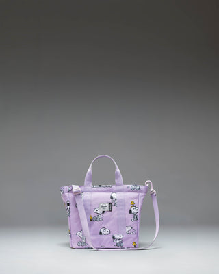 Herschel Supply Co. Peanuts Heritage Small Tote bag in Snoopy and Woodstock Pastel Lilac.