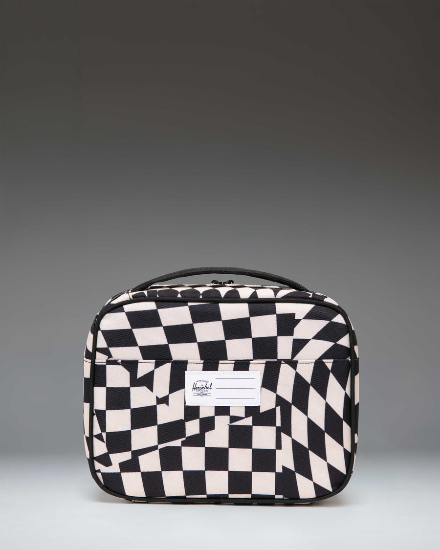 Herschel Supply Co. Pop Quiz Lunch Box Little Herschel in Warp Check pattern.