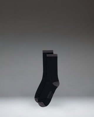 Herschel Supply Co. Classic Fit Crew Sock in Black Tonal, showing the classic ribbed design and comfortable fit.