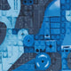 Abstract Bricks Blue