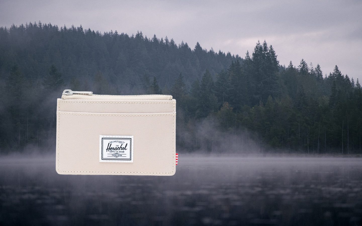 Herschel Supply Co. Oscar Cardholder in Eucalyptus green, shown from the front featuring multiple card slots.